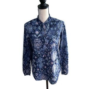 Rebecca Taylor Dreamweaver Voile Top Blue | Size 2